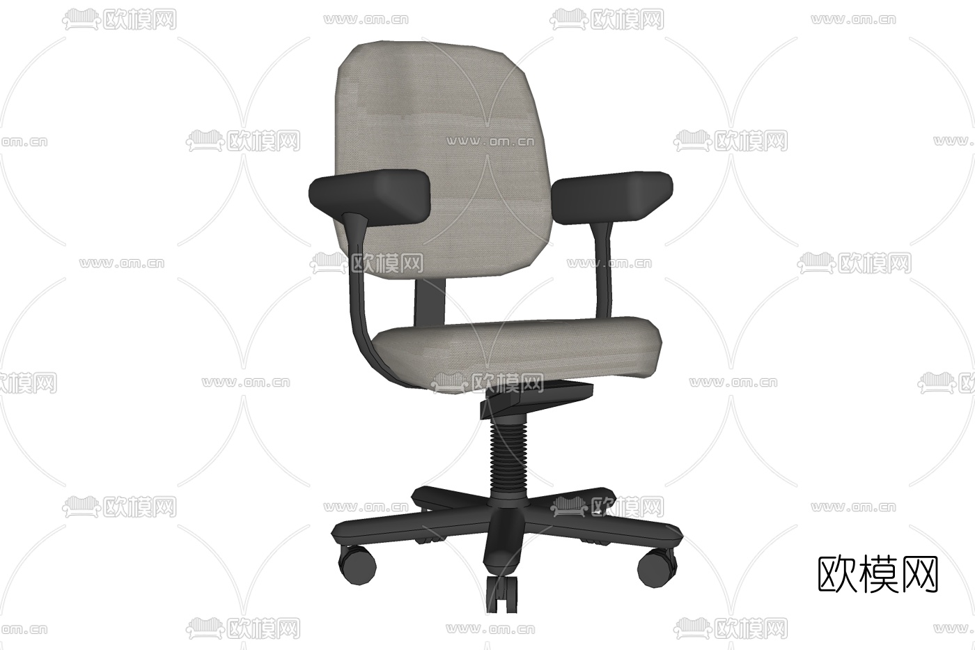 现代布艺办公椅免费su模型下载