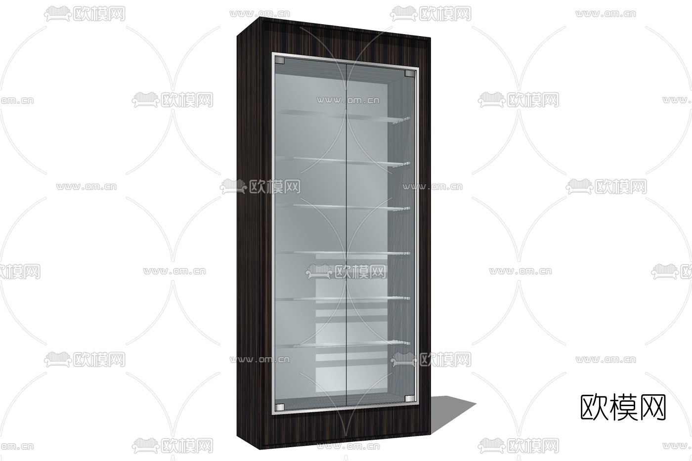 现代玻璃装饰柜免费su模型下载