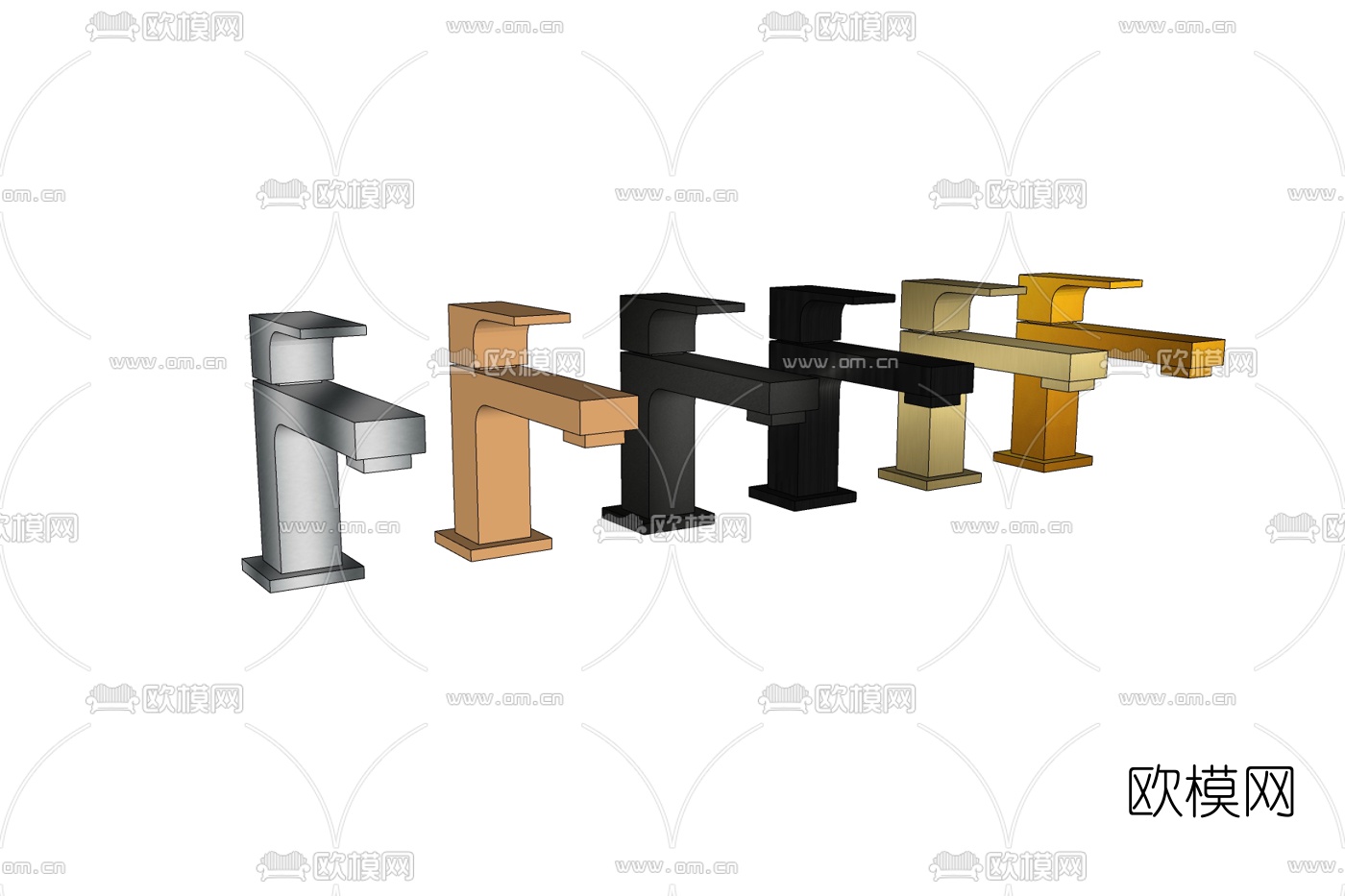 现代金属水龙头免费su模型下载