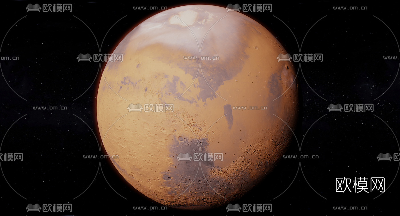 现代火星星球模型3d模型下载（渲染图4）
