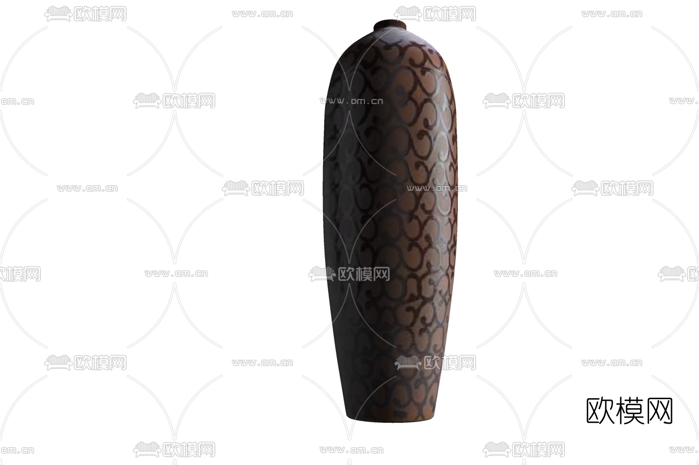 中式陶瓷花瓶免费su模型下载