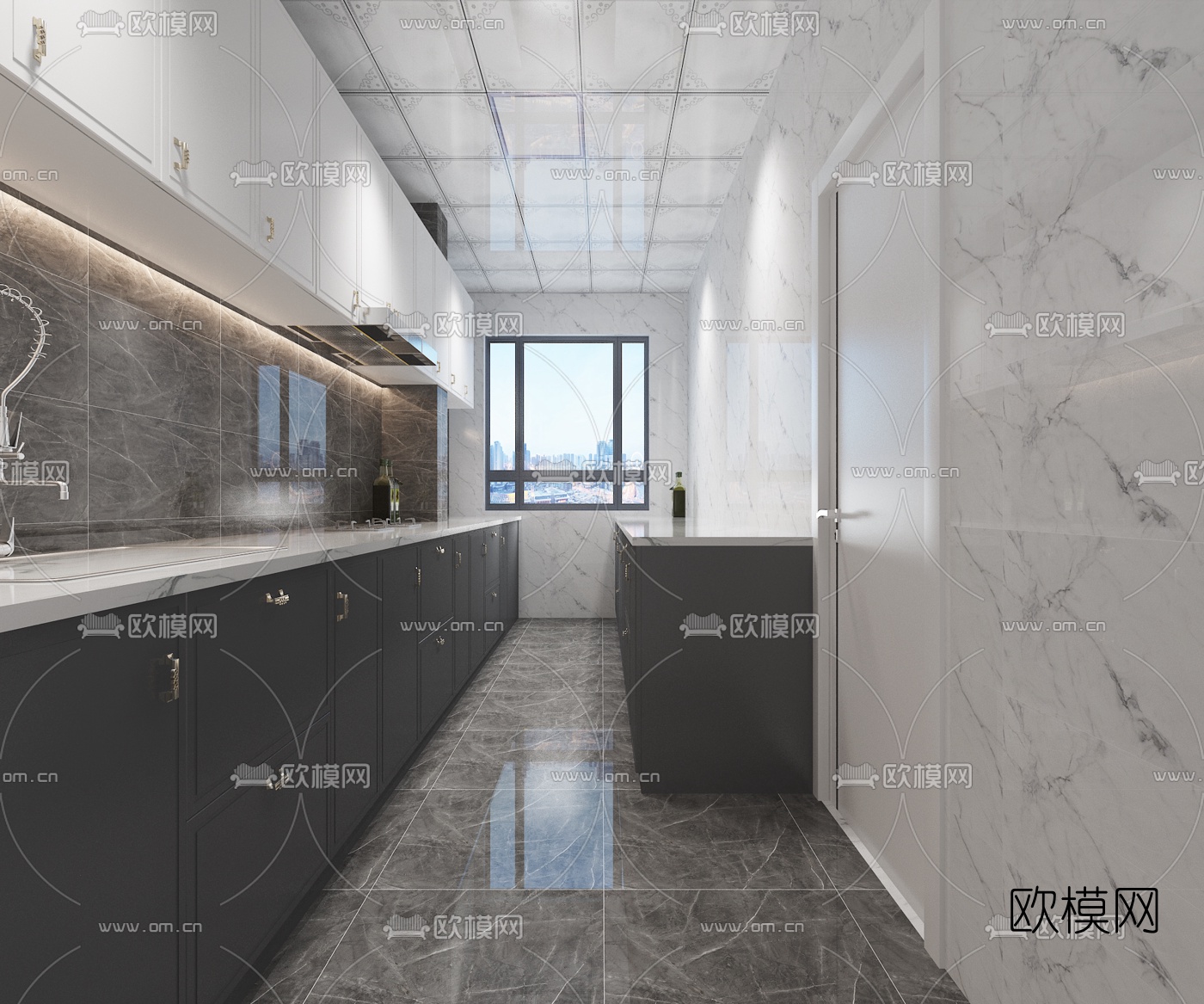 现代厨房免费3d模型