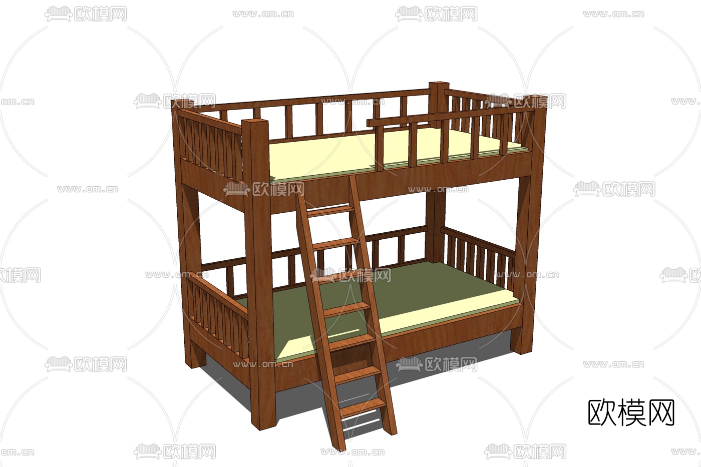 现代儿童床免费su模型下载