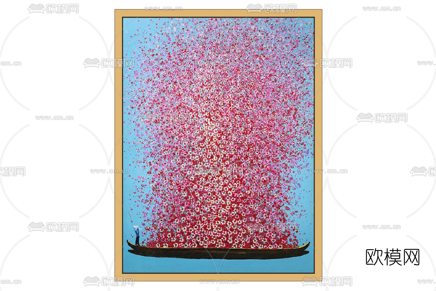 现代抽象装饰画免费su模型下载