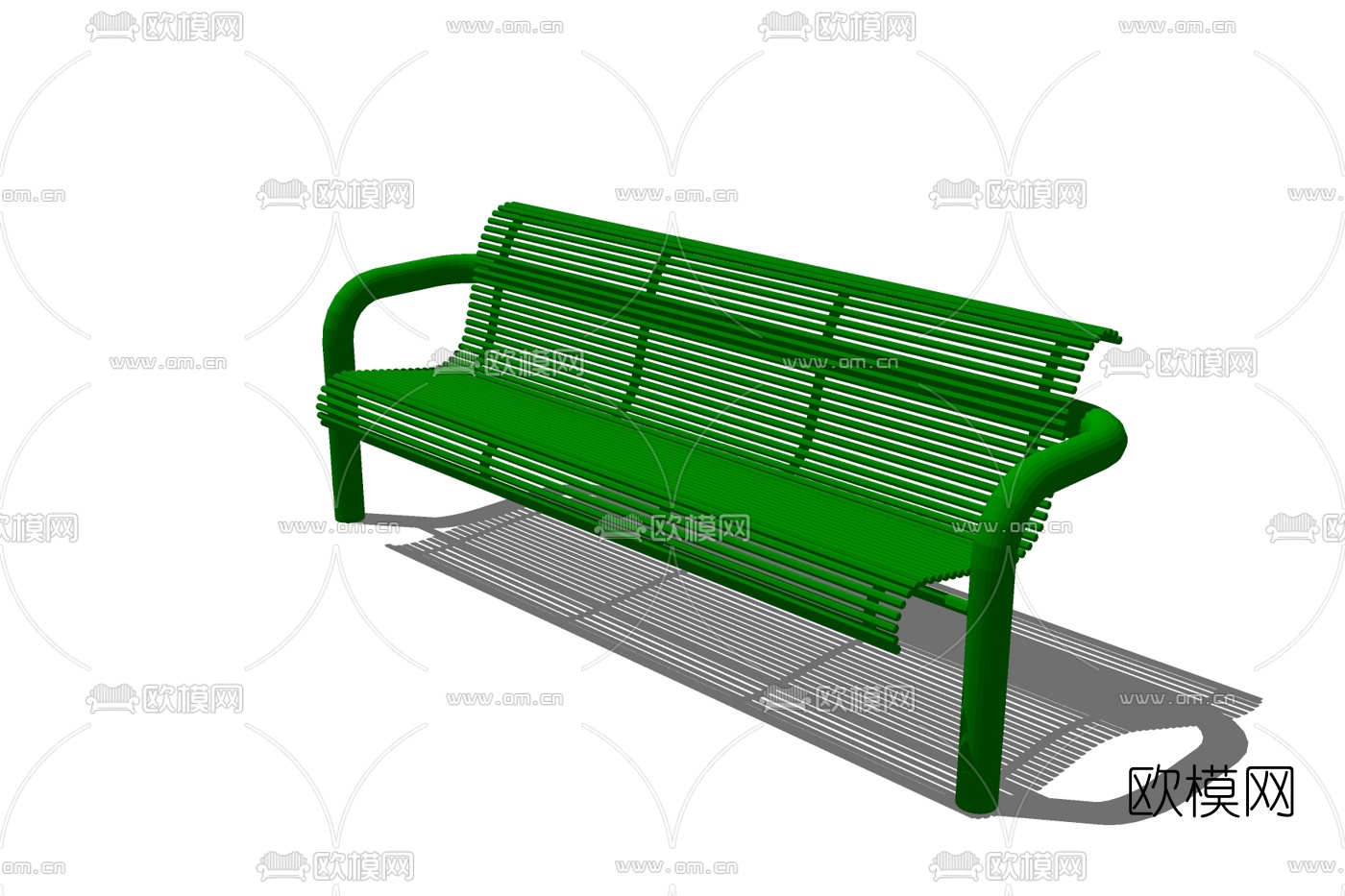 现代铁艺共用椅免费su模型下载