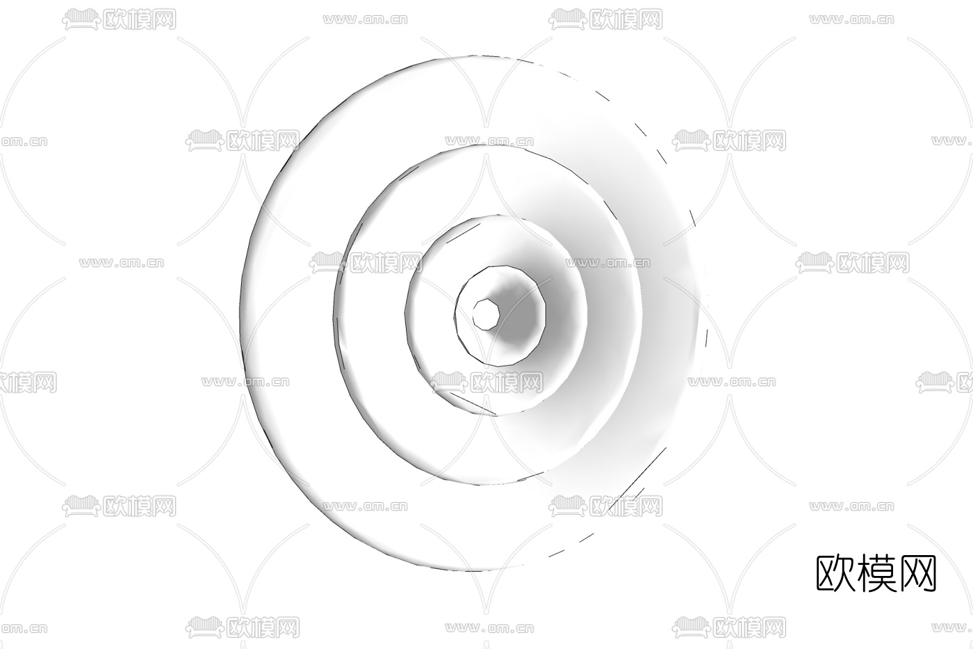 简欧石膏雕花免费su模型下载