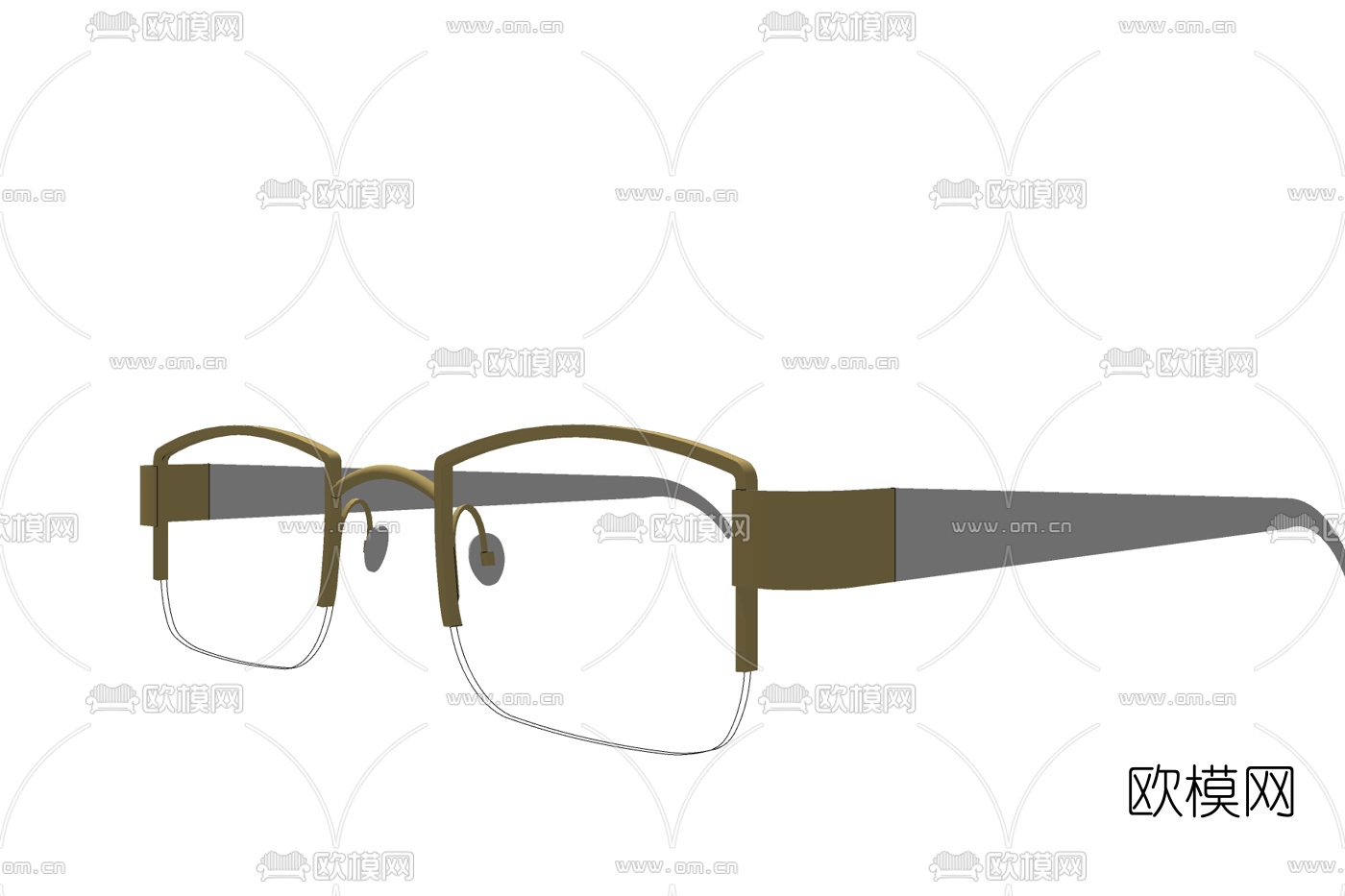 现代眼镜免费su模型下载