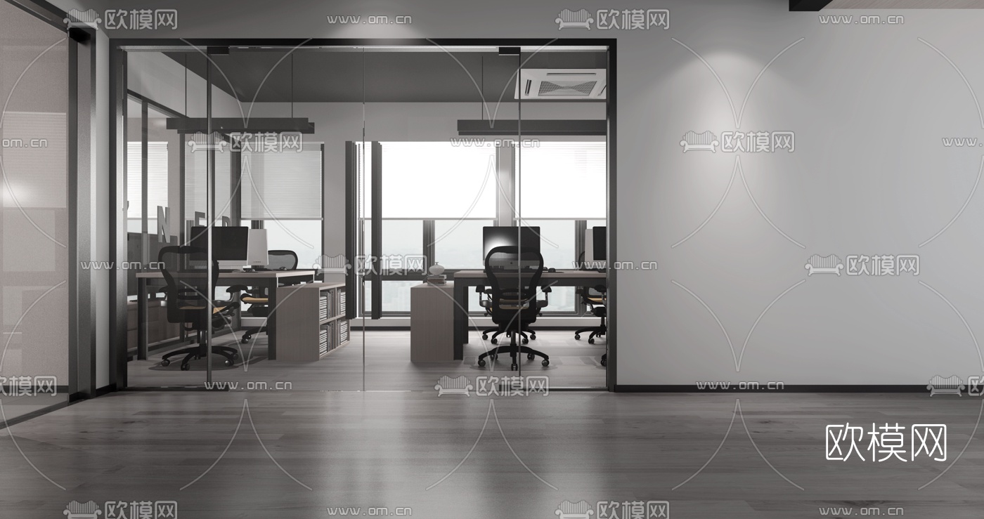 工业风办公室3d模型