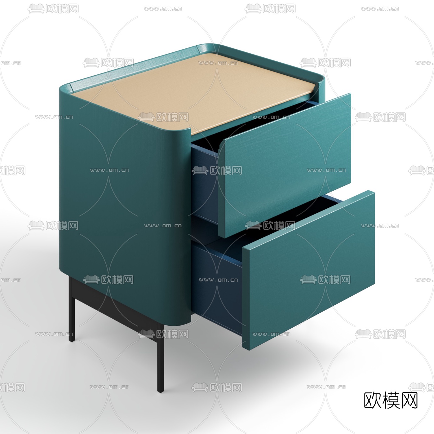 现代简约床头柜3d模型