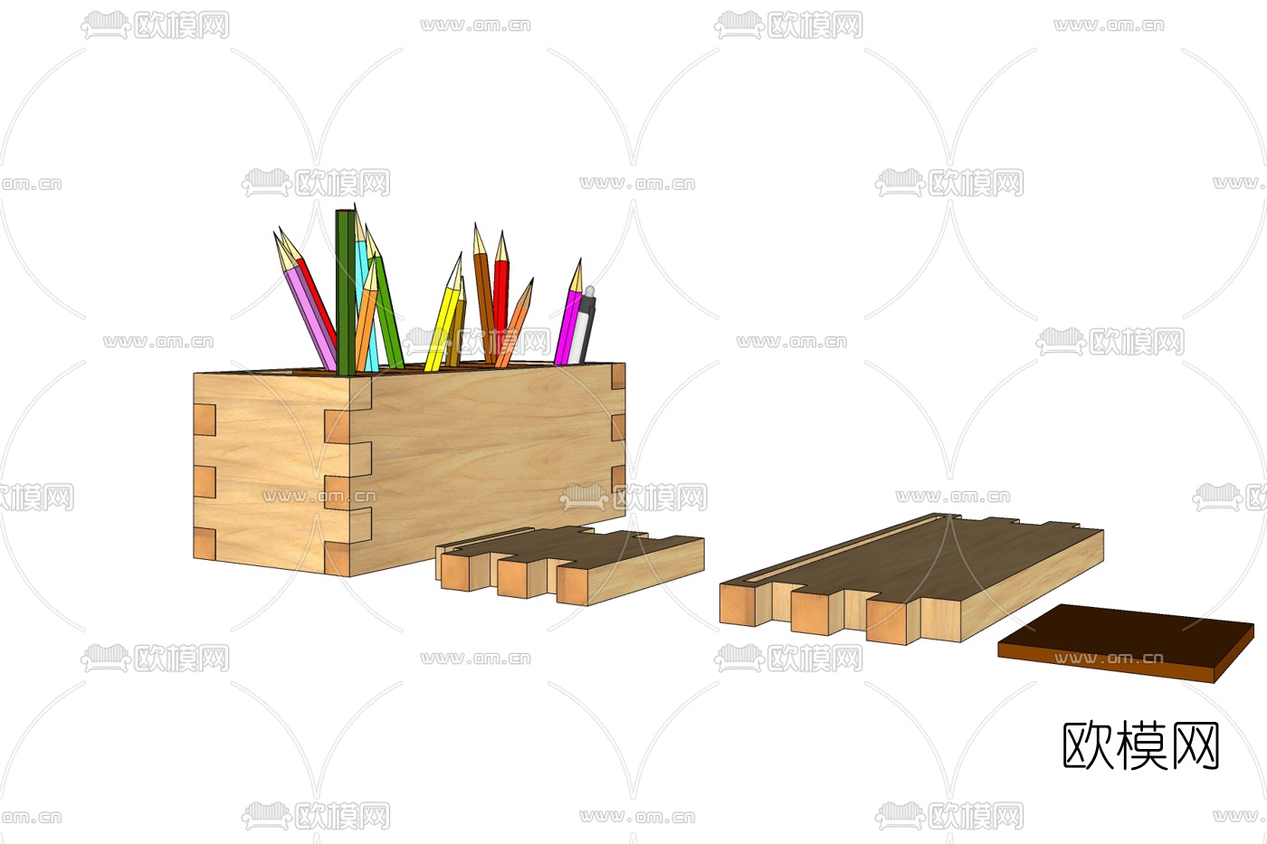 现代文具免费su模型下载