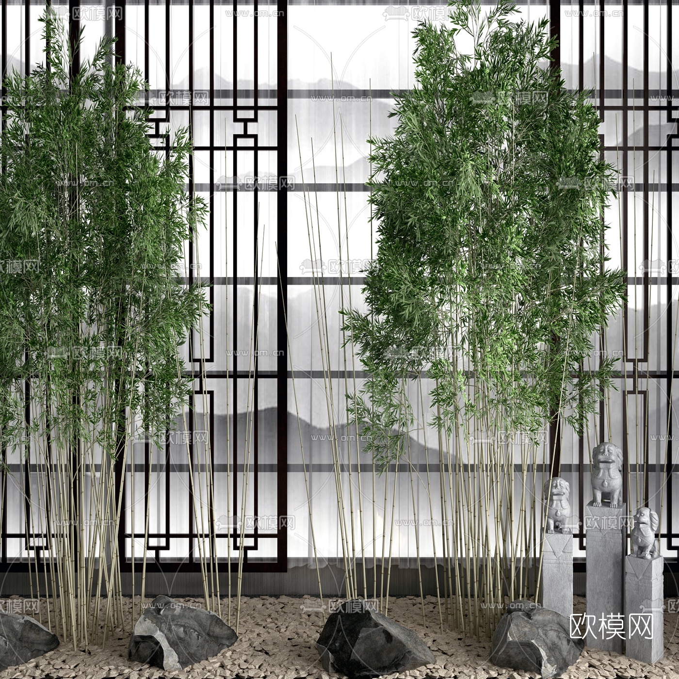 现代植物竹子3d模型