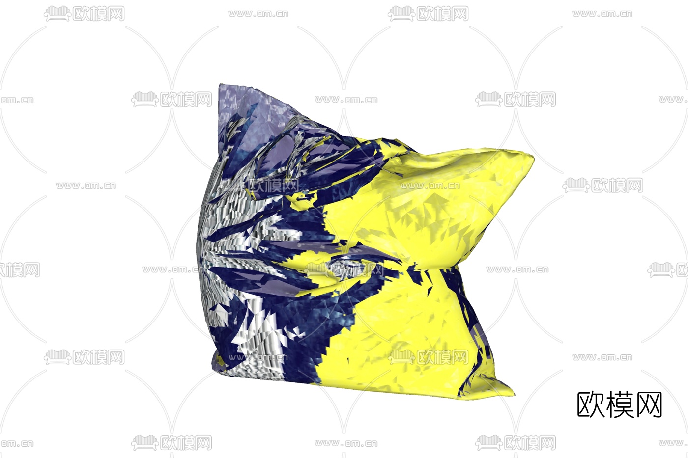 现代抽象抱枕免费su模型下载