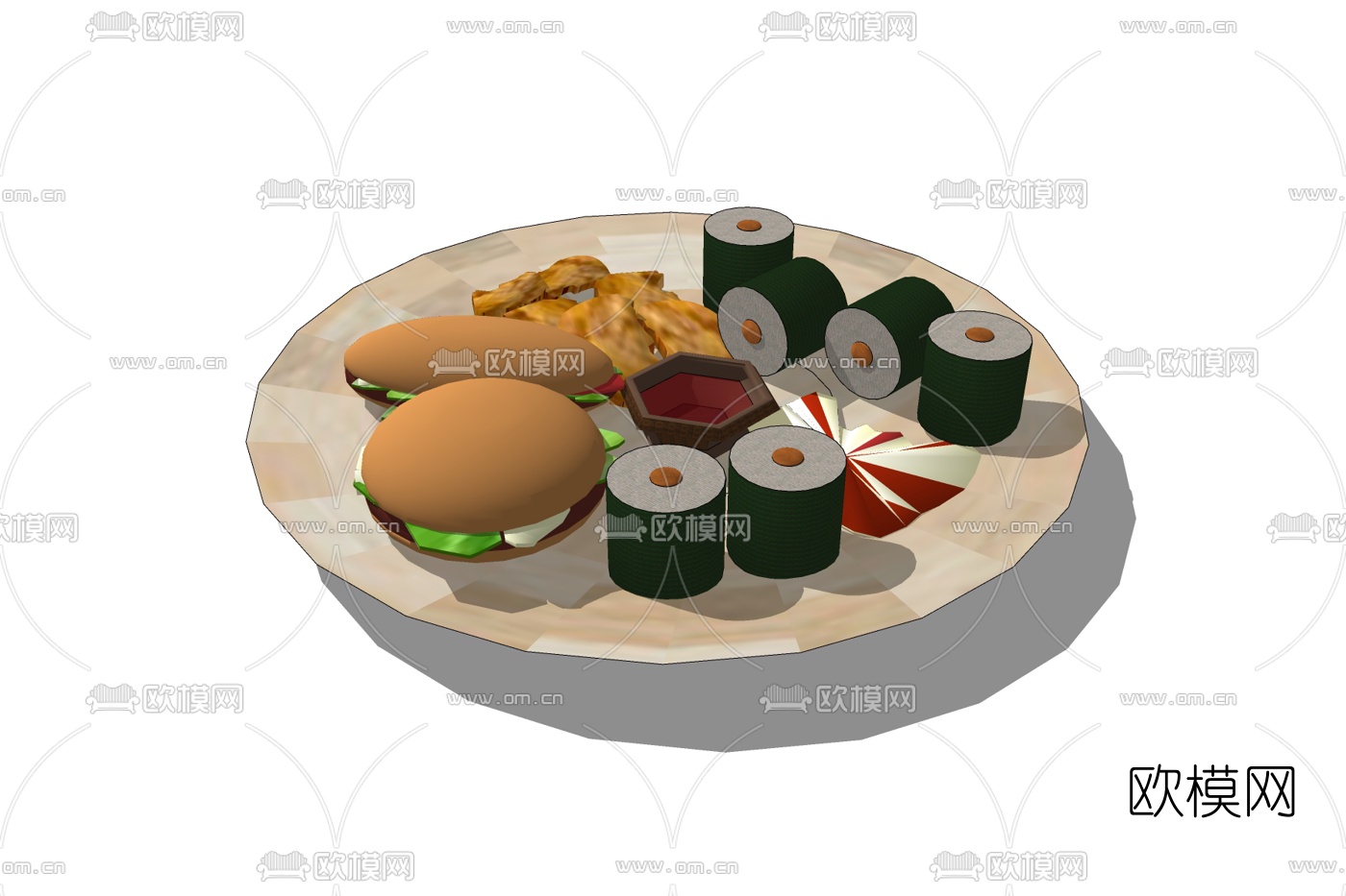 现代食物免费su模型下载