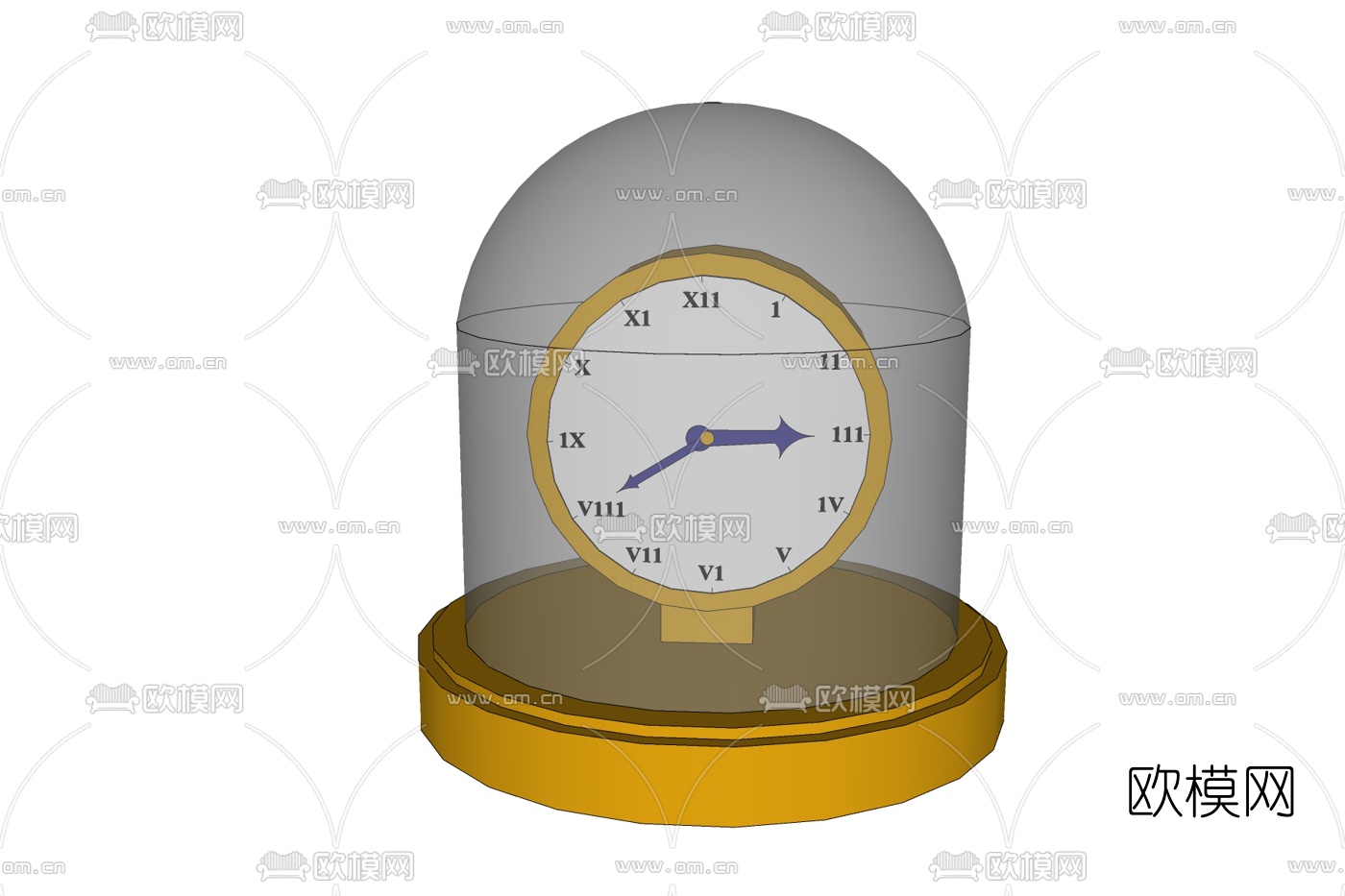 简欧时钟免费su模型下载