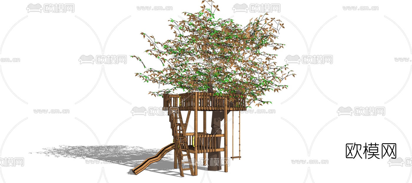 现代儿童游乐设备su模型下载