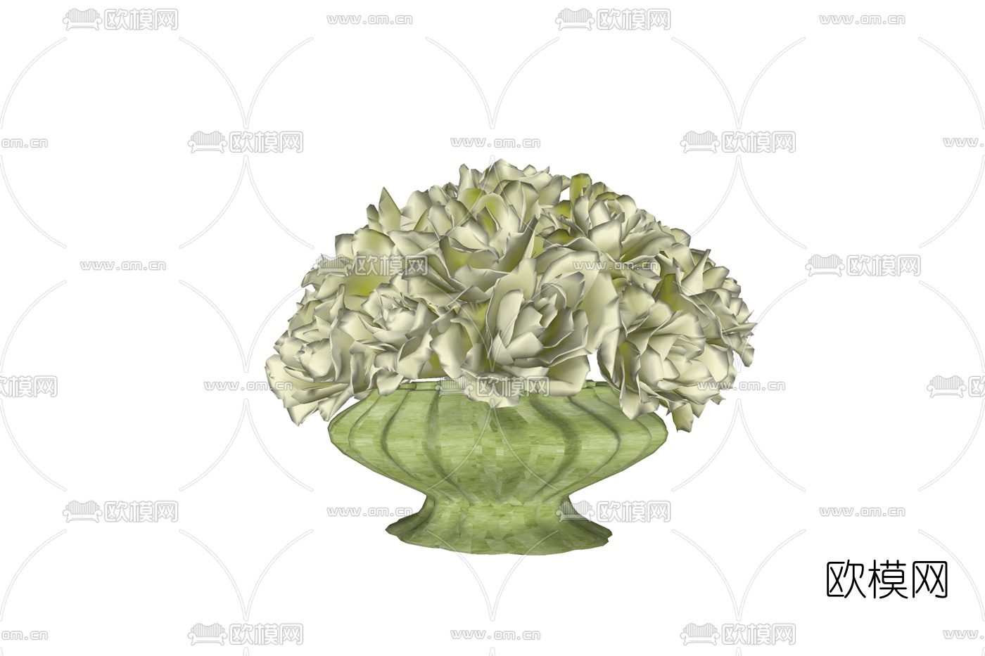 欧式花瓶花卉免费su模型下载