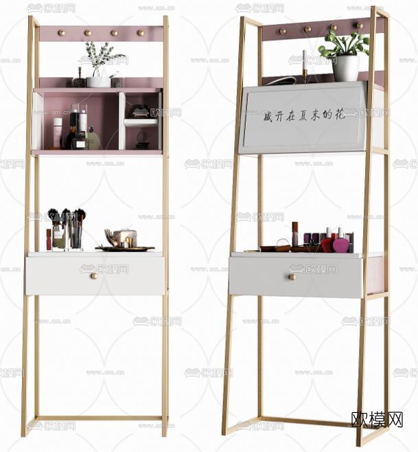 北欧网红ins简易梳妆台3d模型下载