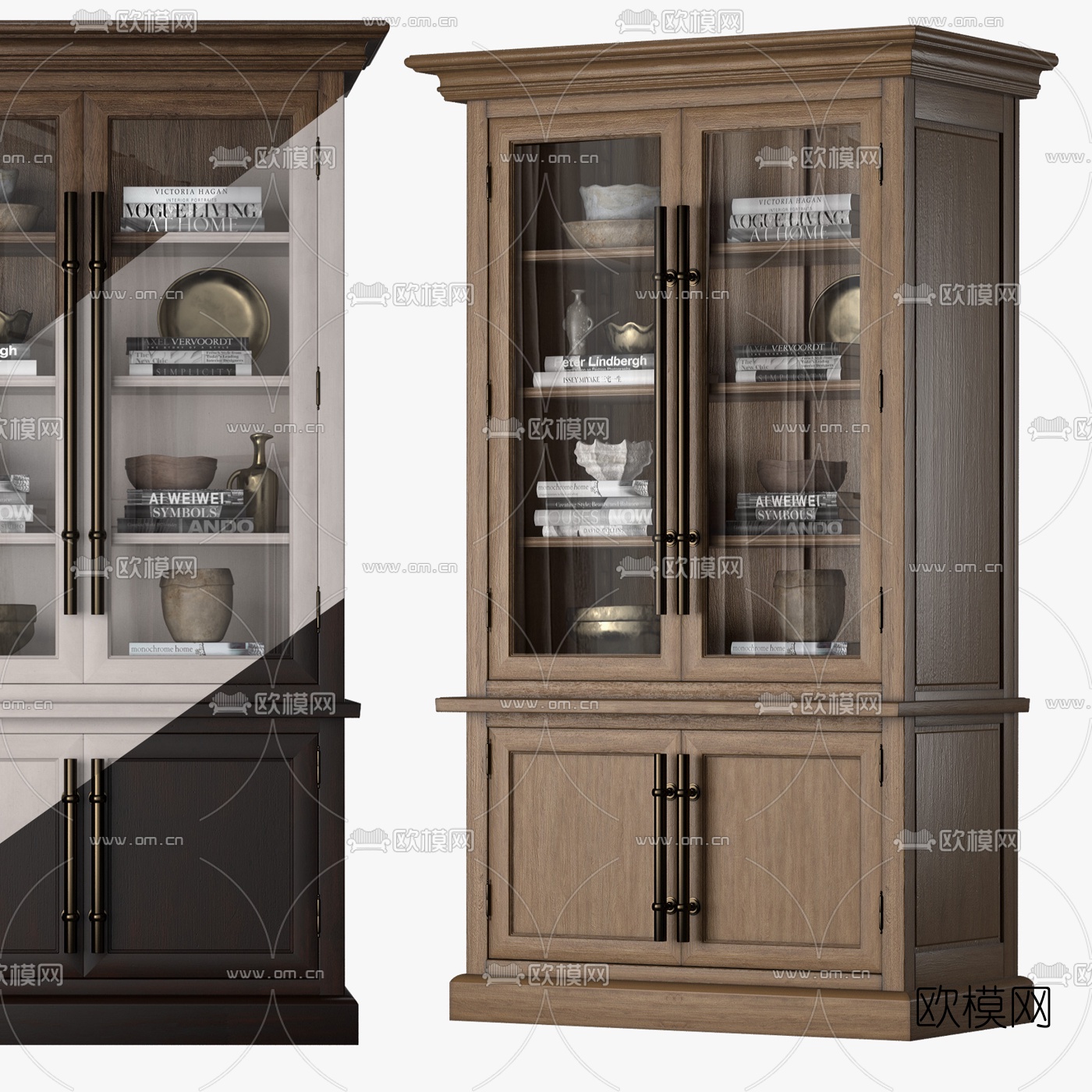 美式装饰柜陈列柜3d模型下载