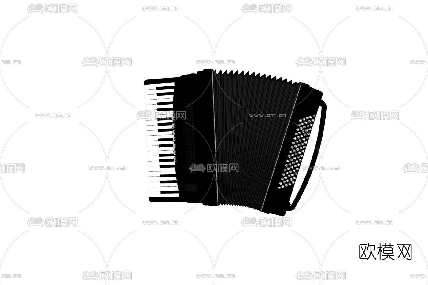 现代钢琴免费su模型下载