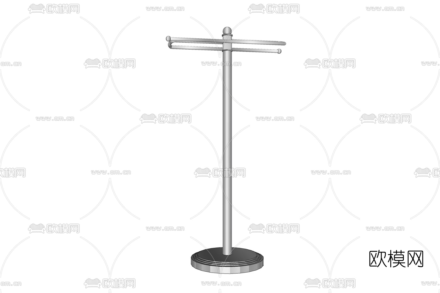 现代铁艺衣架免费su模型下载