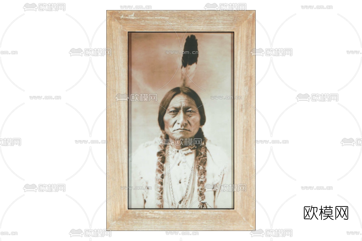 北欧人物装饰画免费su模型下载