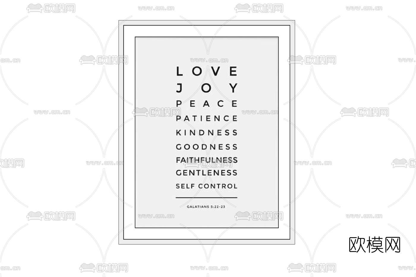 北欧装饰画免费su模型下载