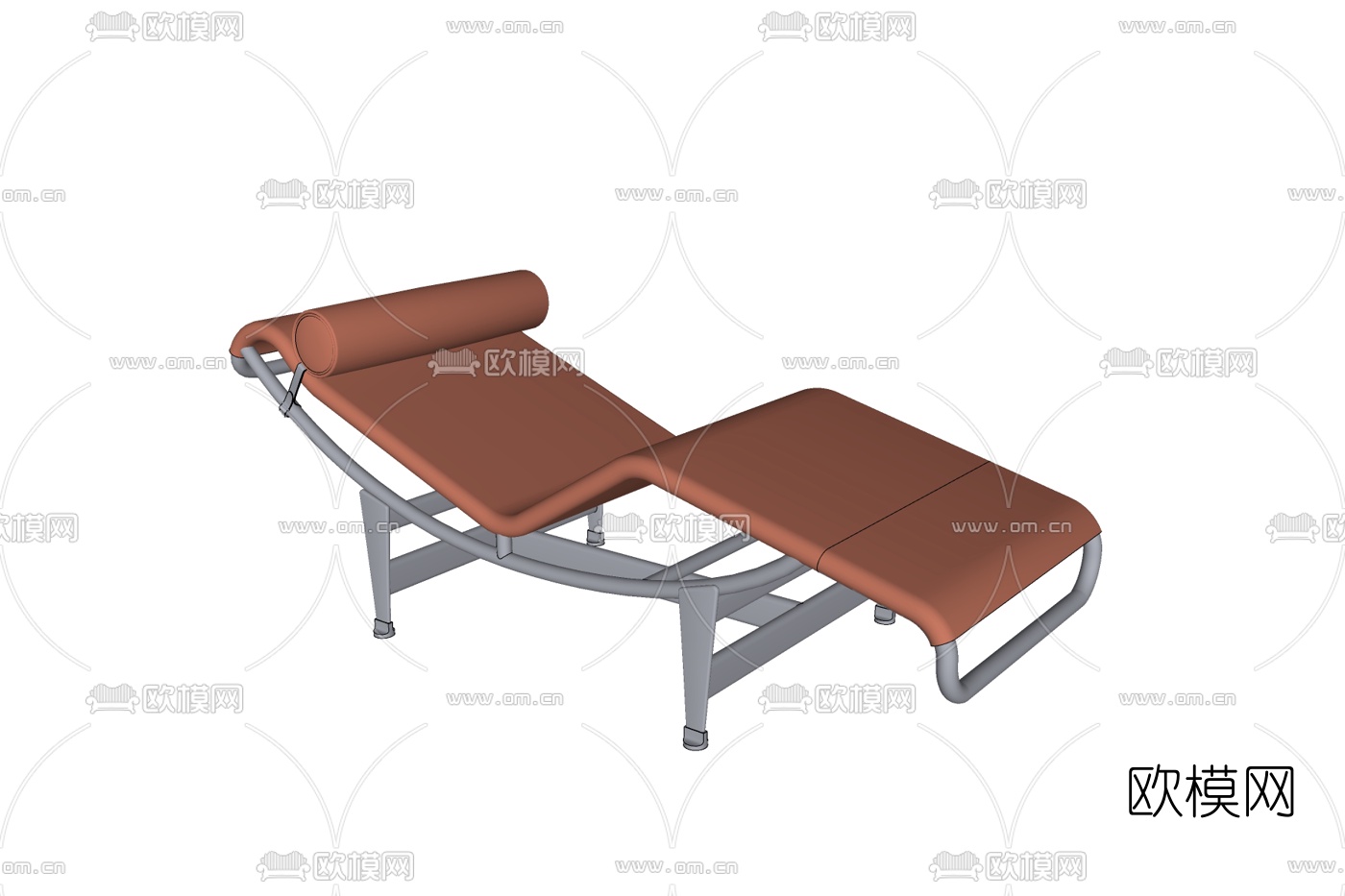 现代布艺休闲躺椅免费su模型下载
