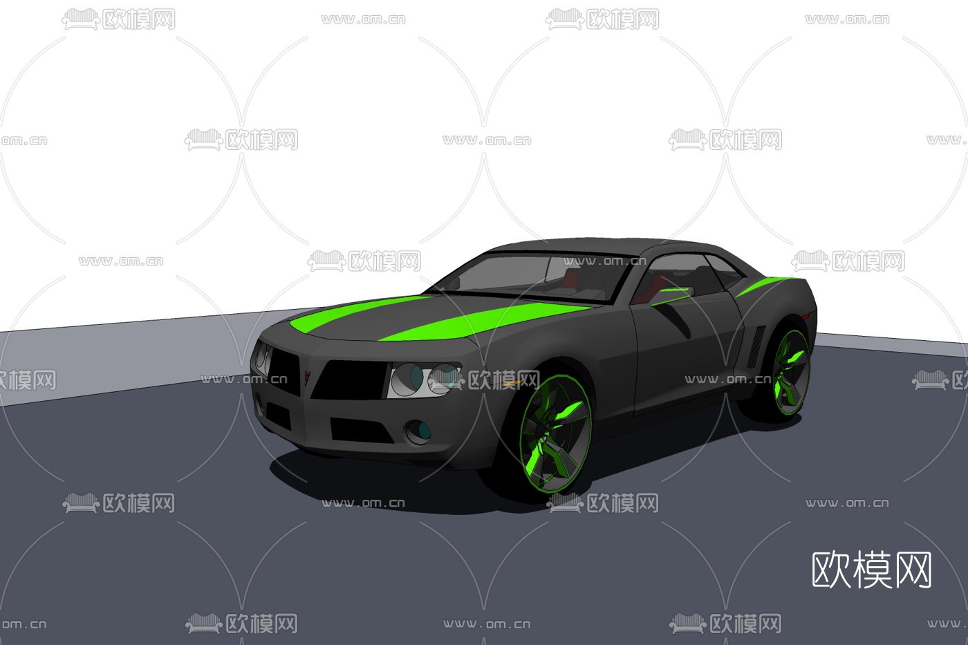 现代跑车免费su模型下载