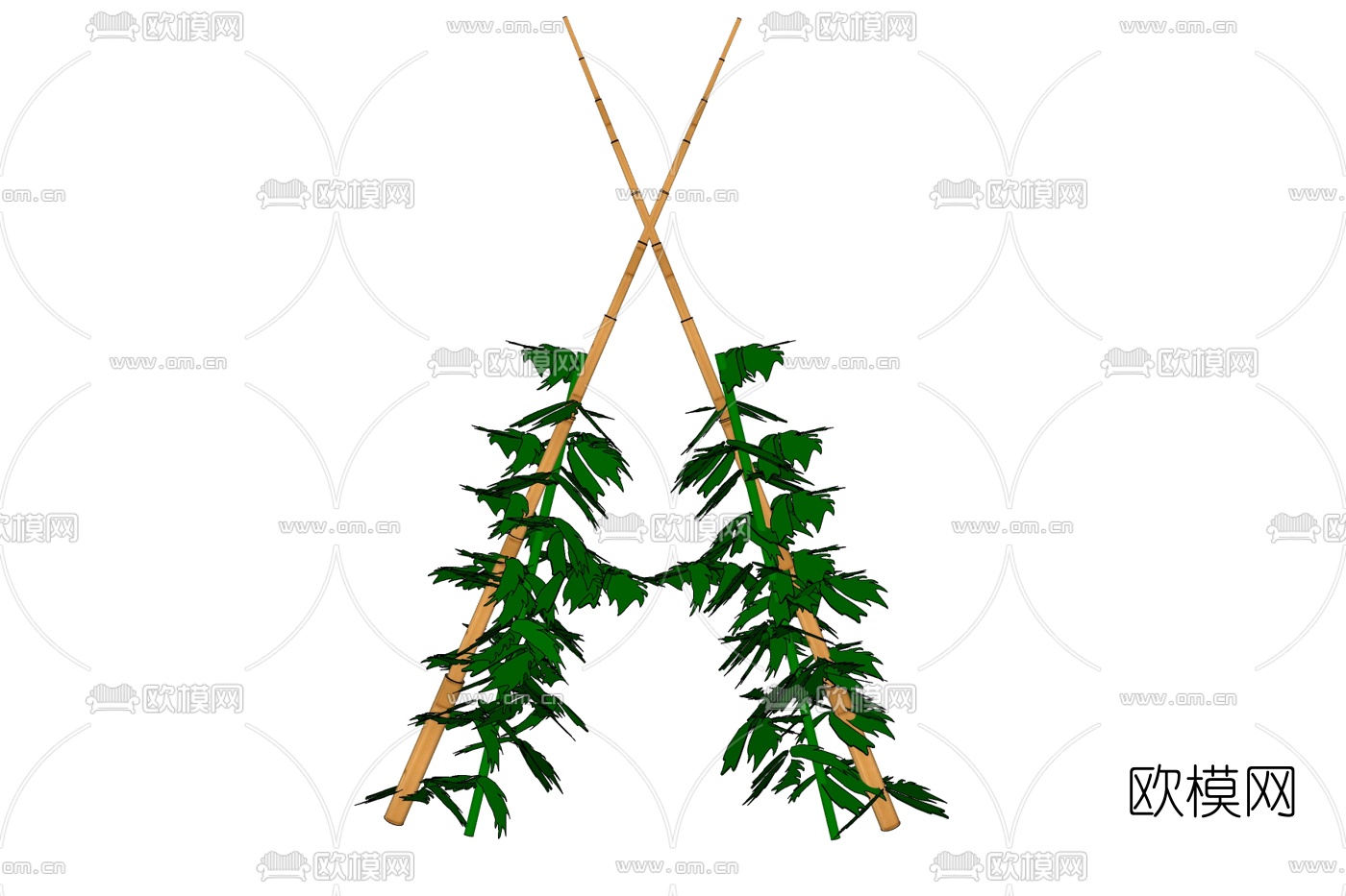 现代藤蔓植物免费su模型下载