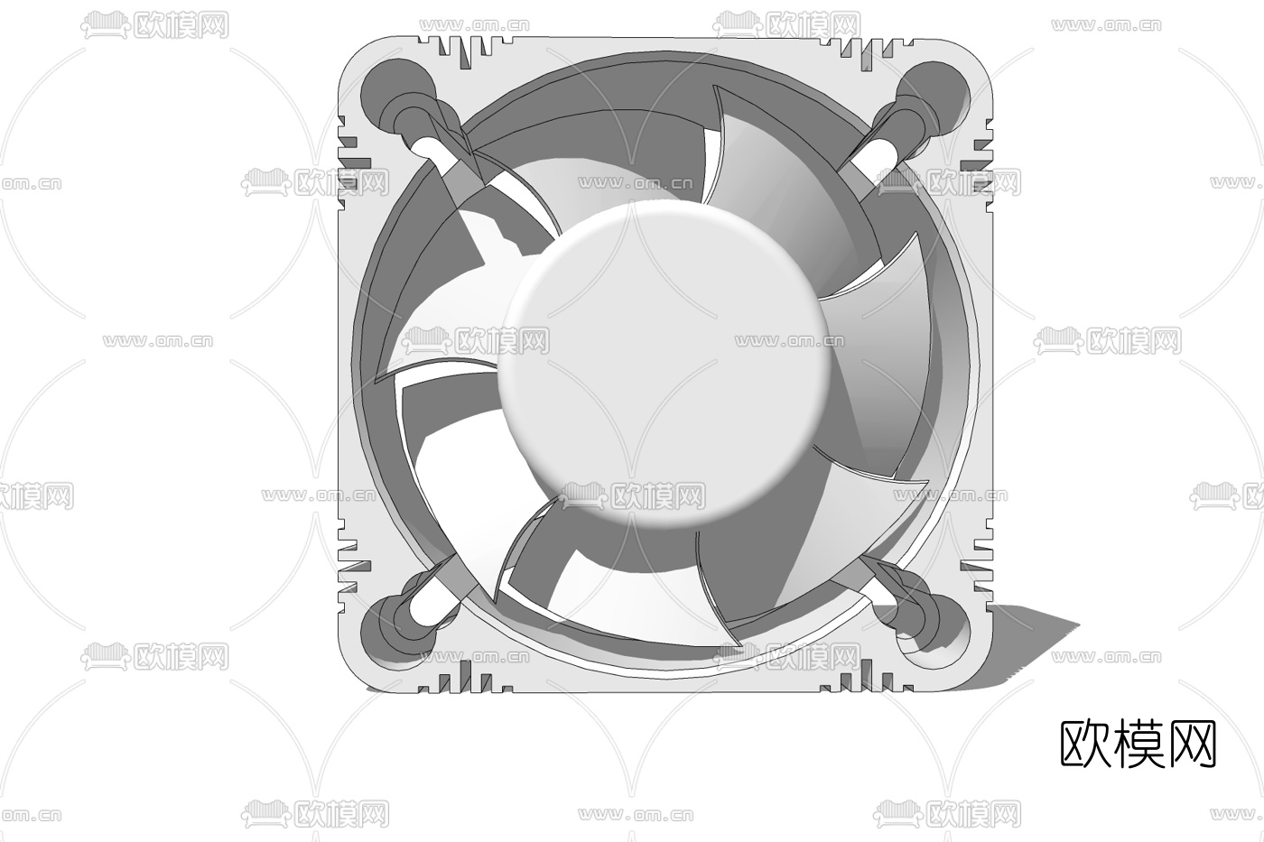 现代cpu散热器免费su模型下载