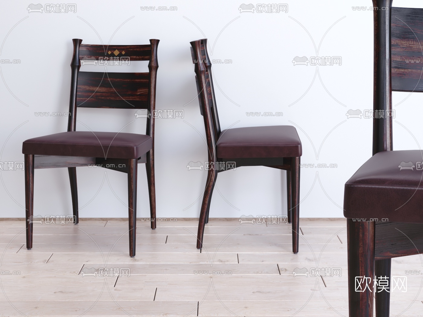 美式简约单椅3d模型下载