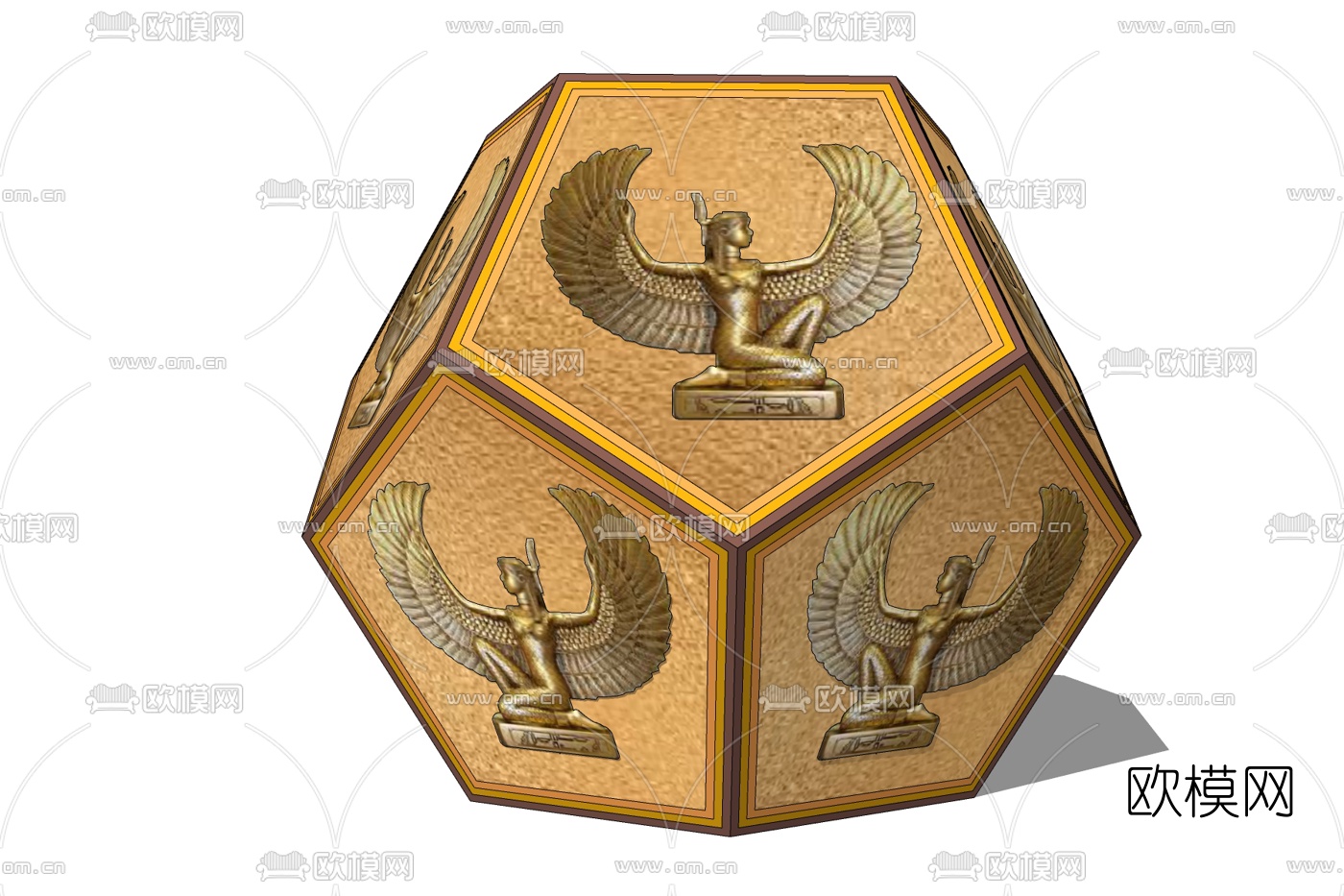 东南亚立体多边形摆件免费su模型下载