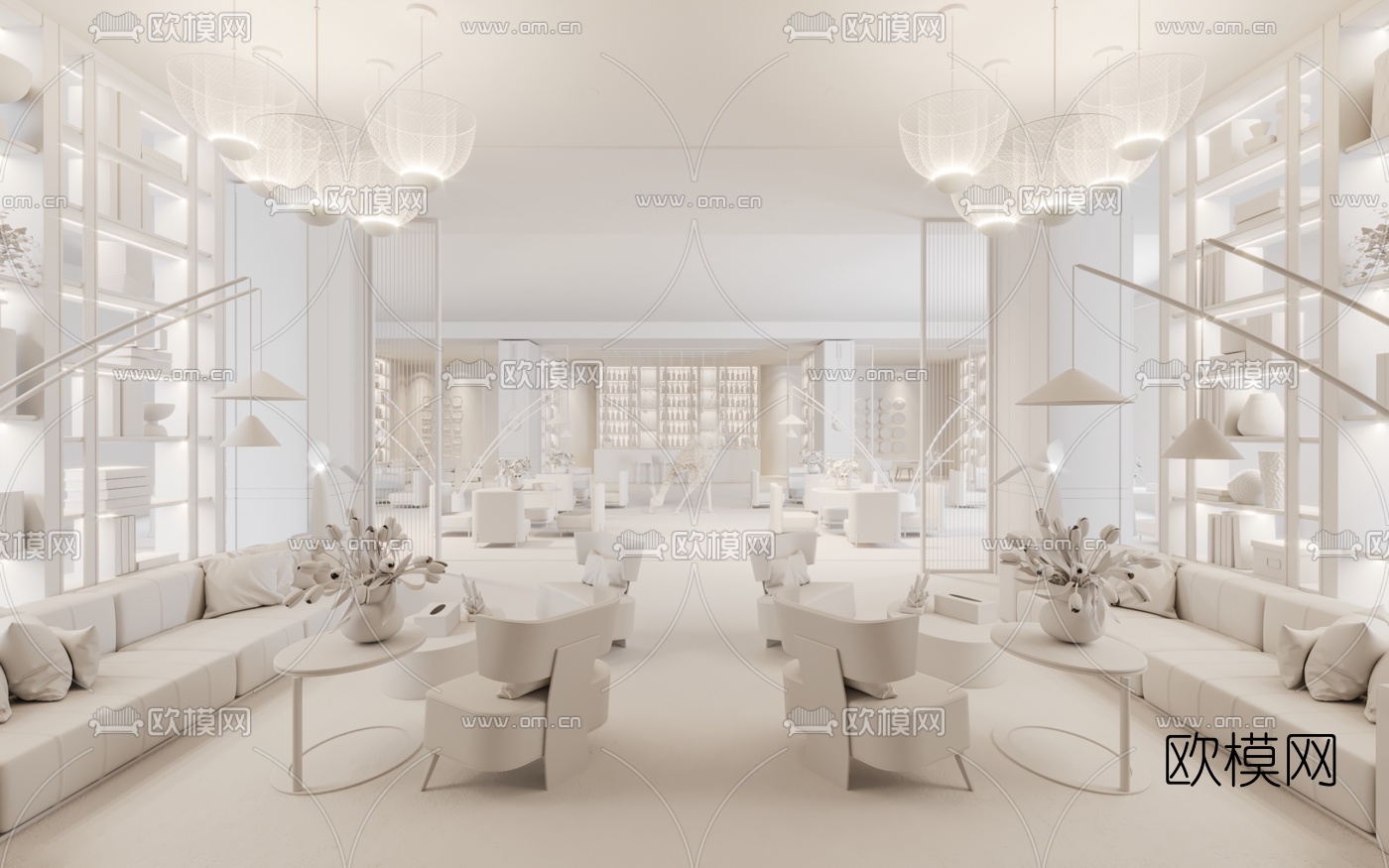 1921设计 昆明万科城售楼处3d模型下载（渲染图2）