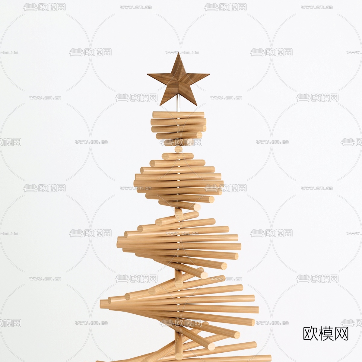 现代简约圣诞树饰品摆件3d模型