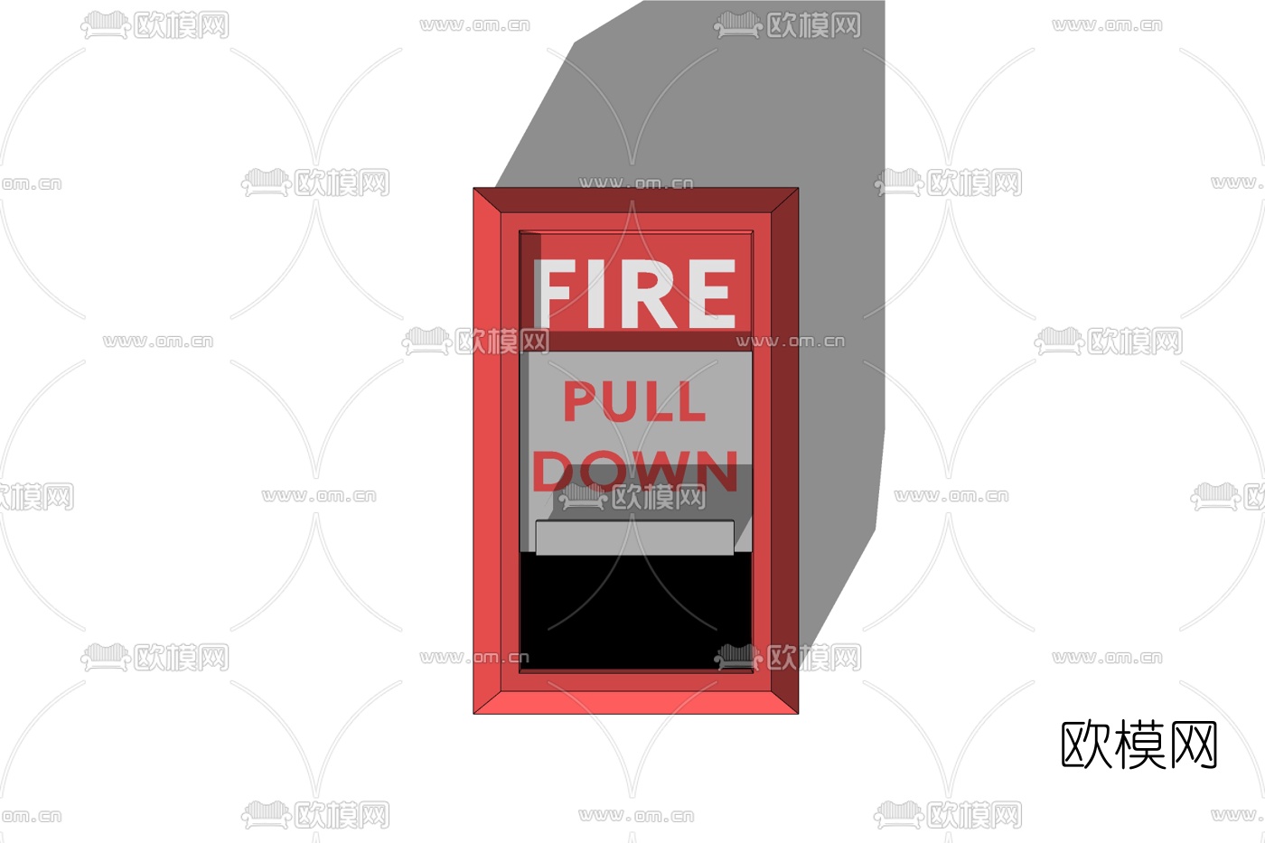现代火警报警按钮免费su模型下载