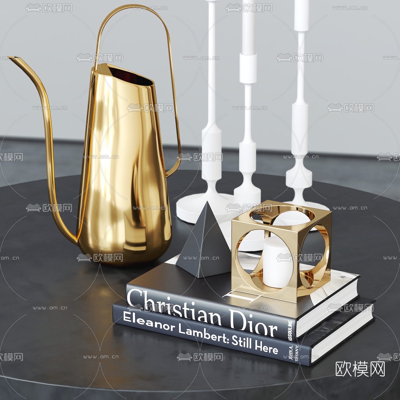 现代轻奢茶几3d模型下载（渲染图2）