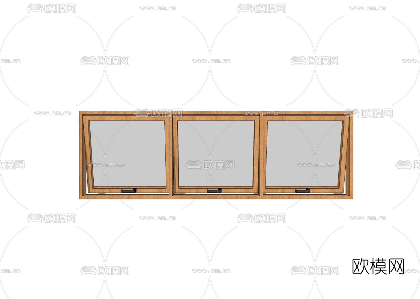 现代窗户免费su模型下载