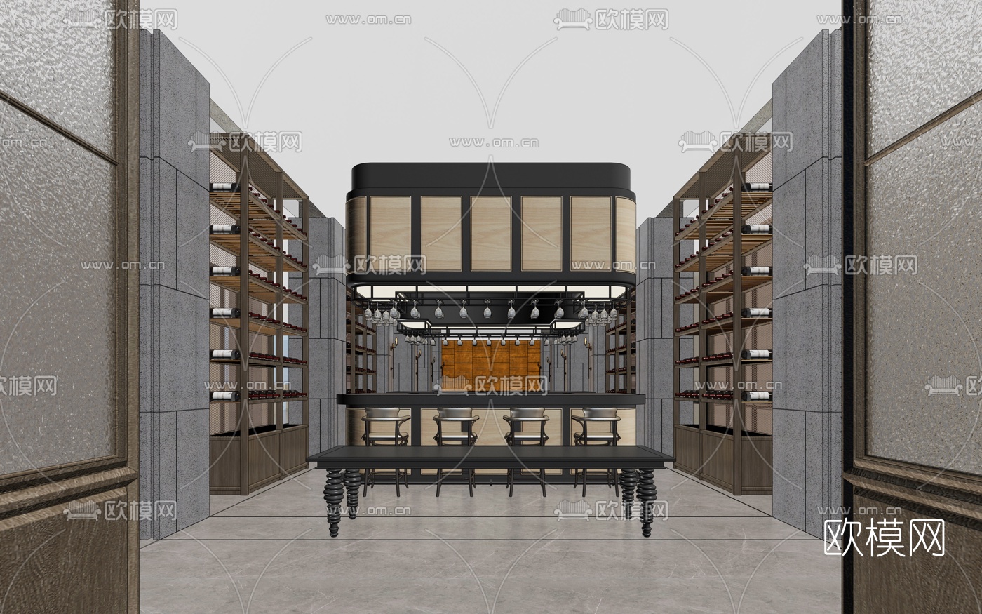 现代清吧酒吧3d模型