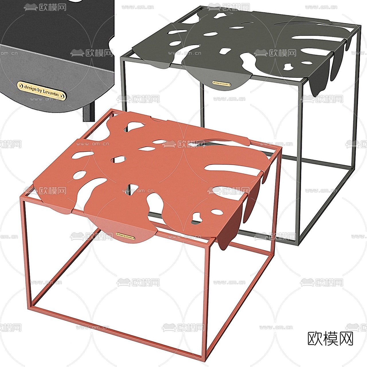 现代铁艺茶几3d模型