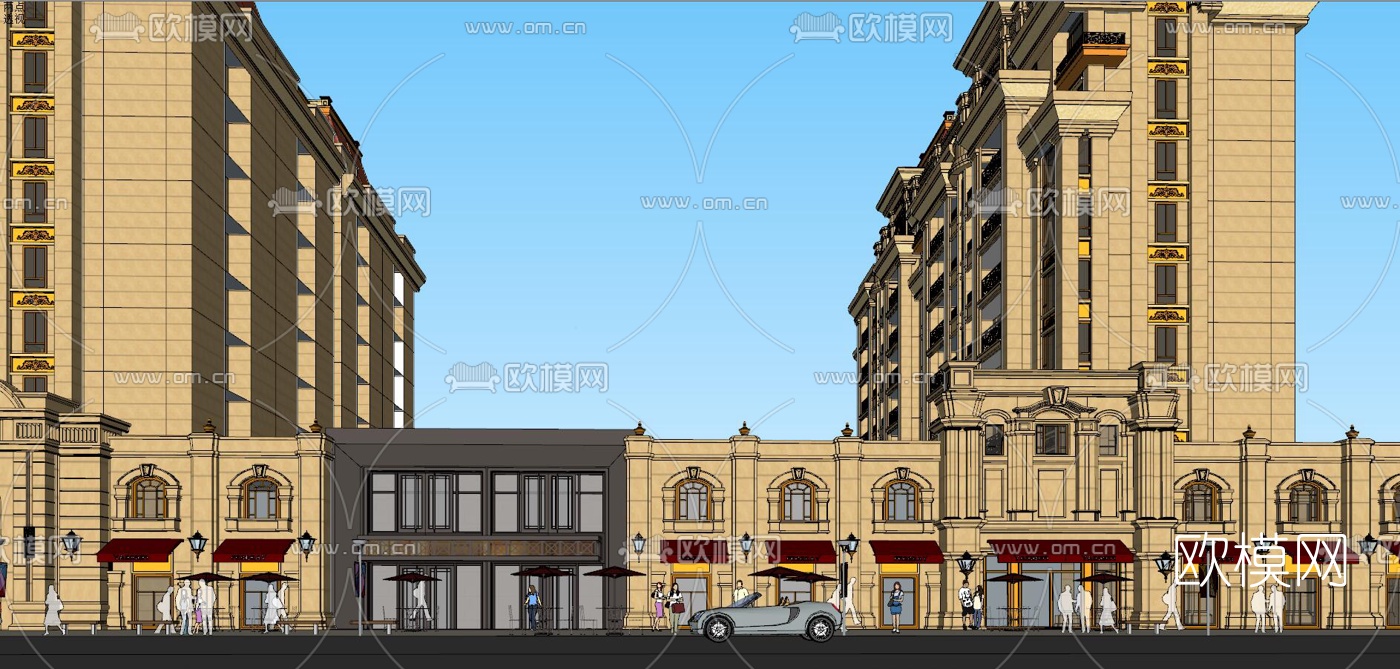 欧式酒店su模型下载（渲染图3）