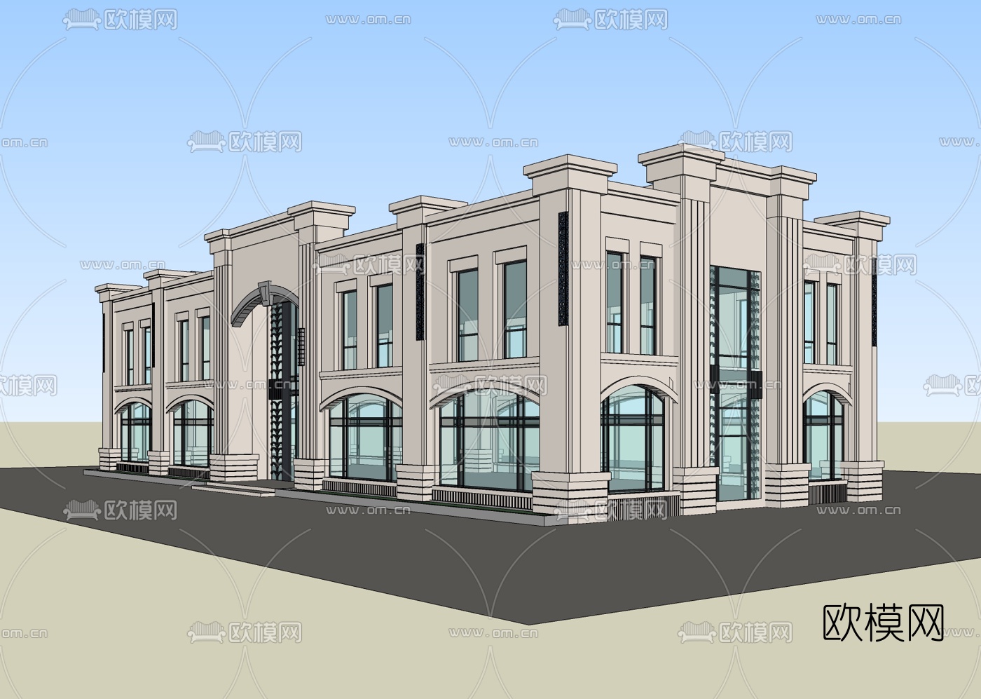 欧式酒店免费su模型下载