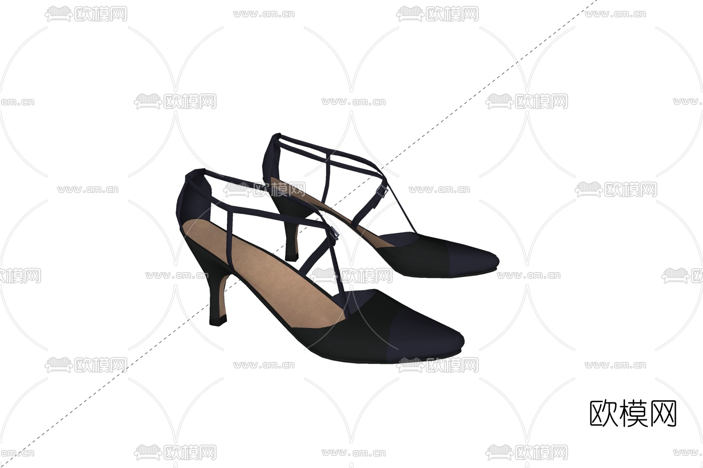 现代高跟鞋服饰免费su模型下载