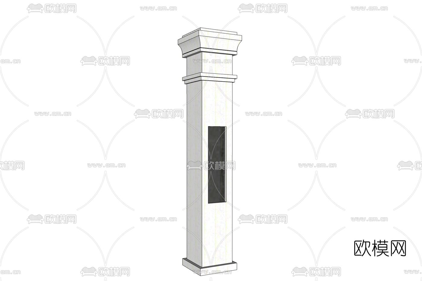 欧式罗马柱免费su模型下载