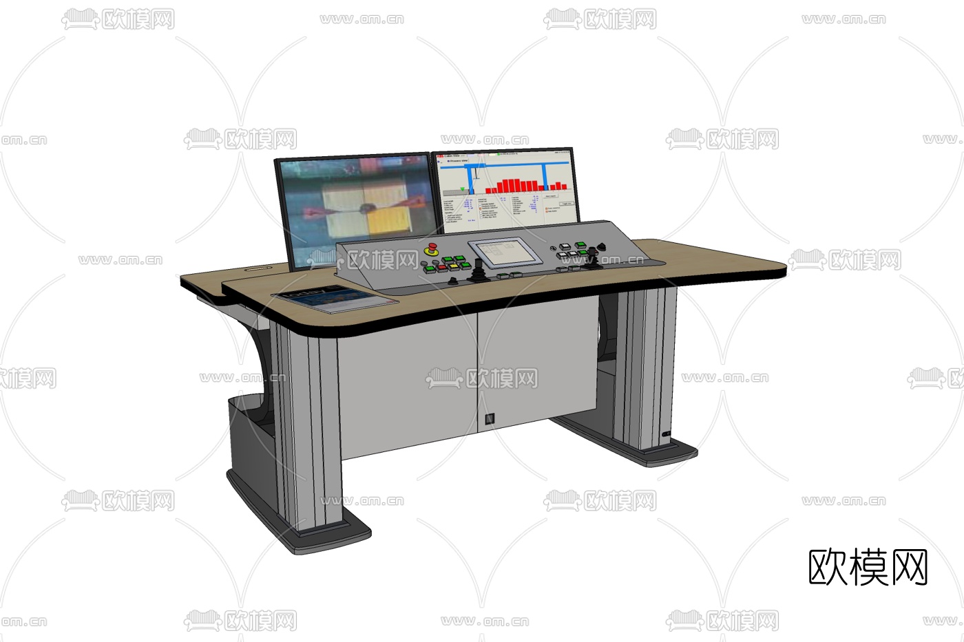 后现代电脑桌免费su模型下载