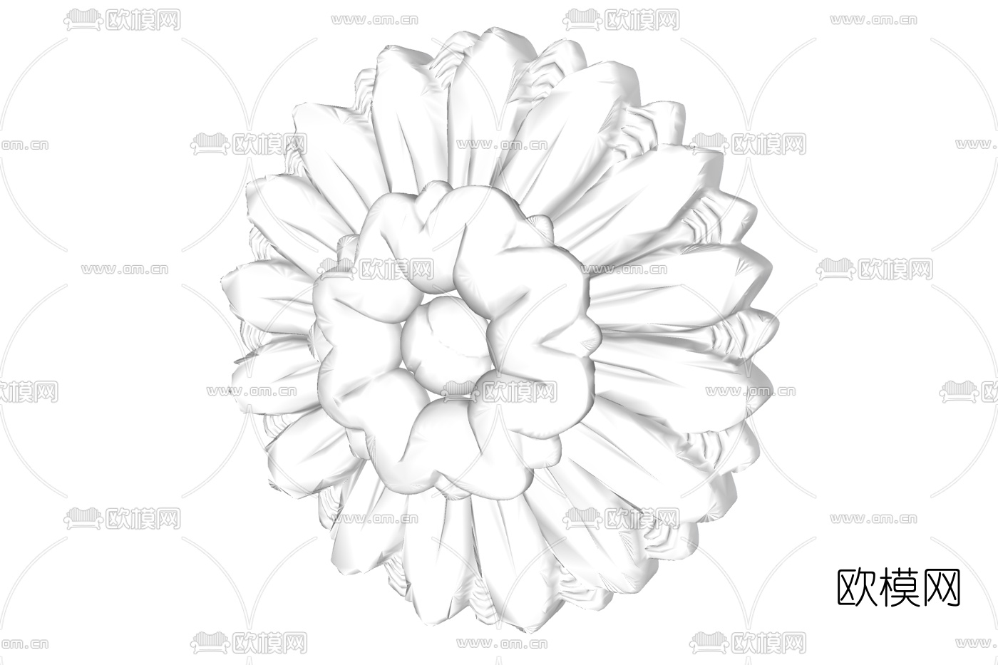 欧式石膏雕花免费su模型下载