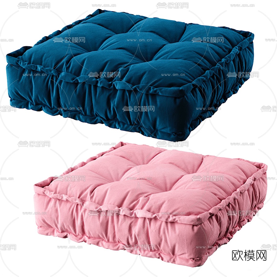 现代布艺沙发坐垫3d模型下载（渲染图2）