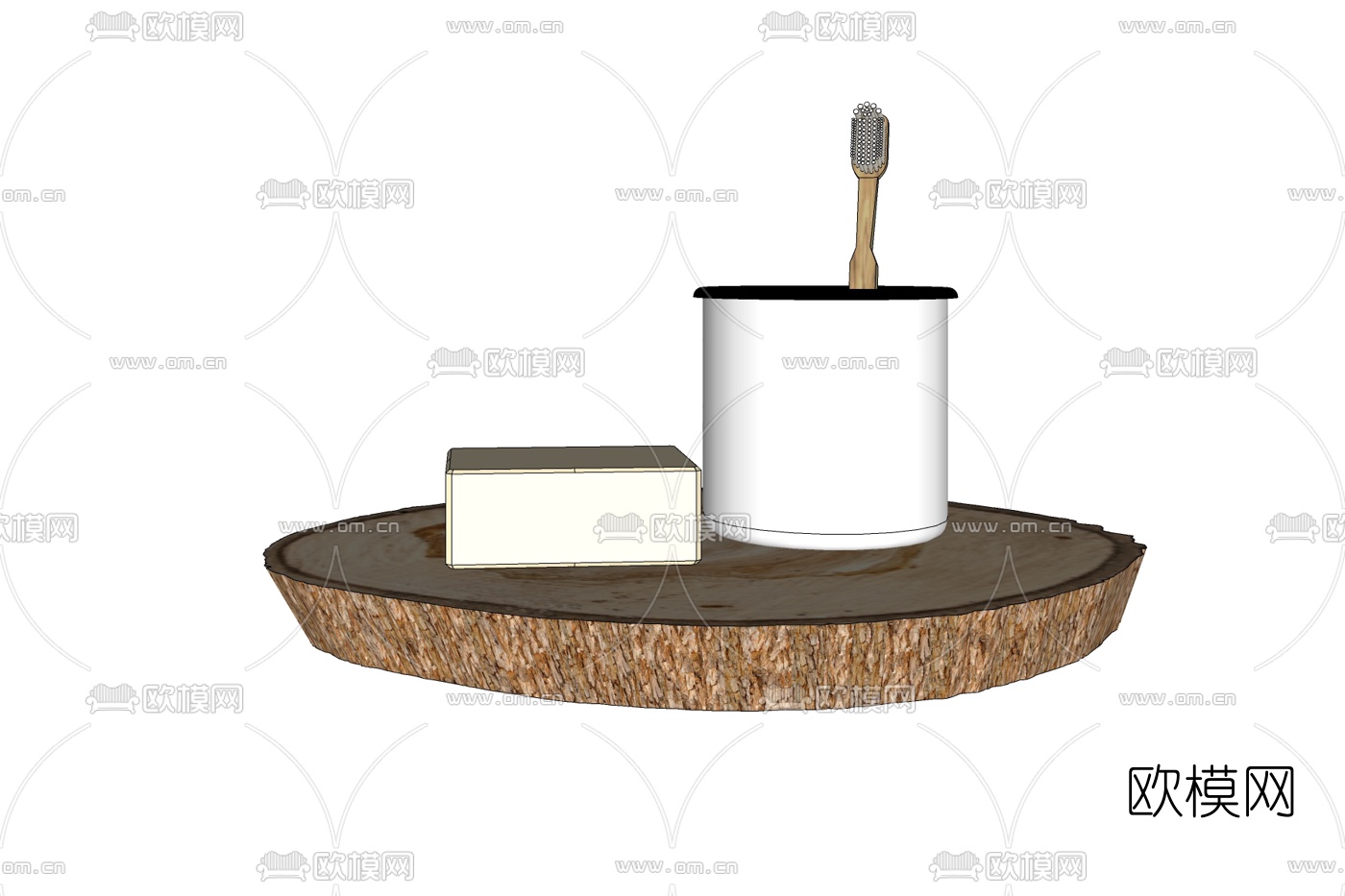 现代牙刷杯子免费su模型下载