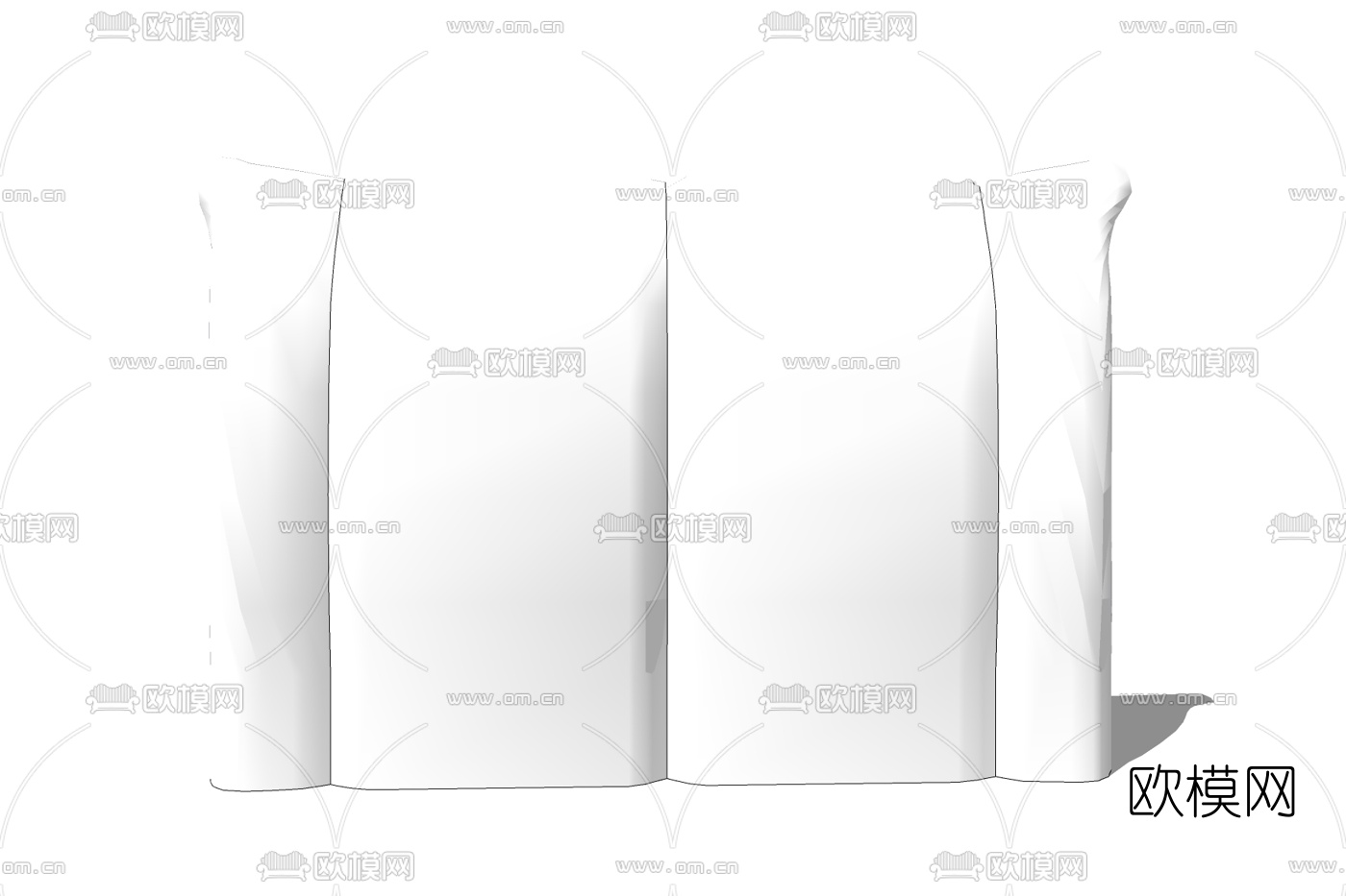 现代布艺硬包免费su模型下载