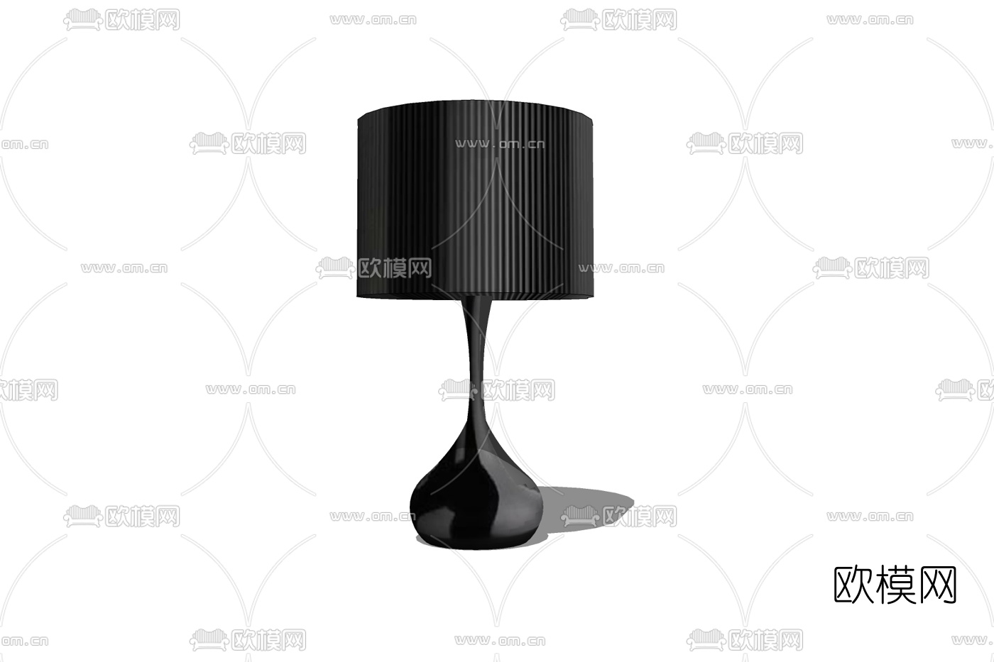 现代金属台灯免费su模型下载