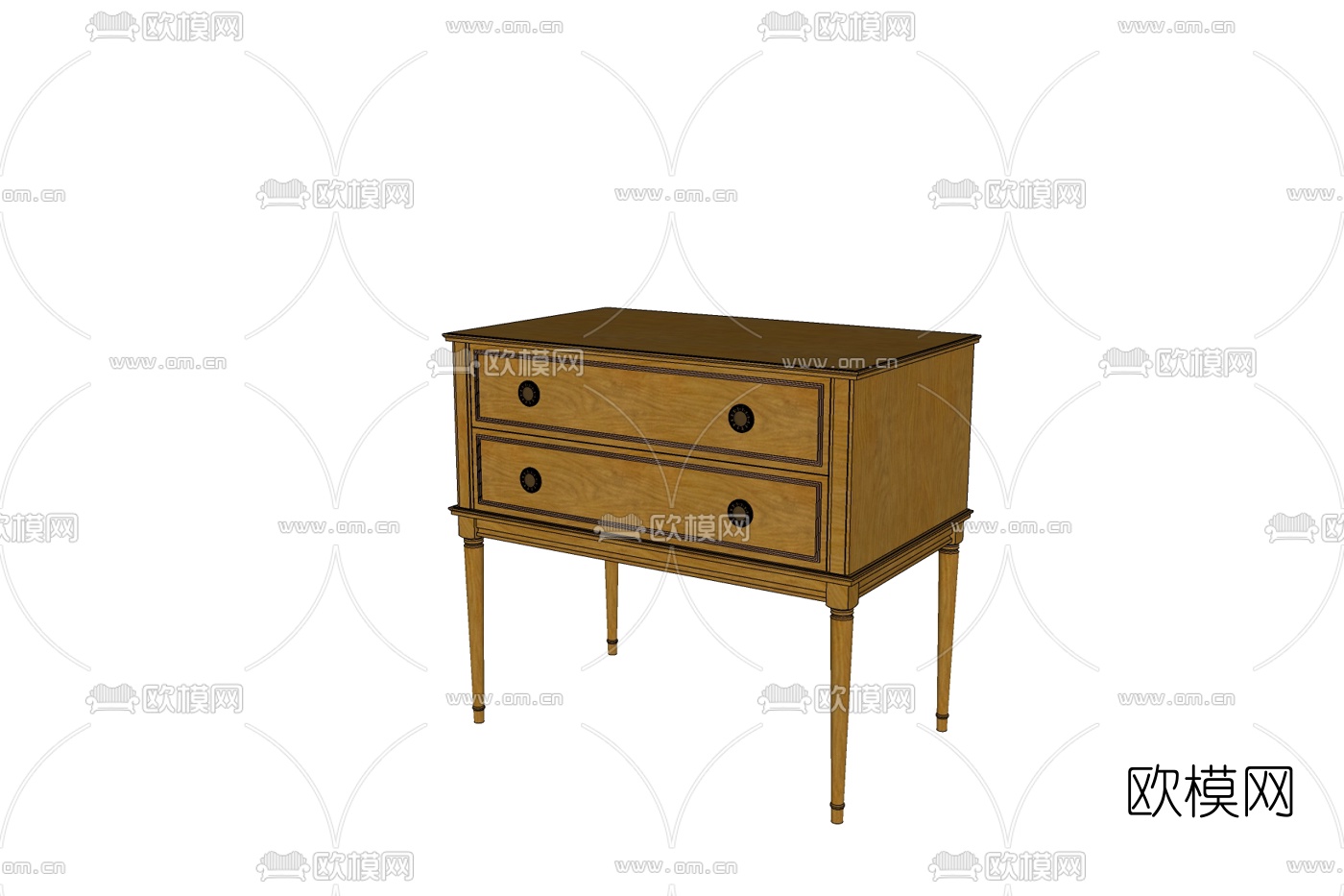 简欧储物柜免费su模型下载